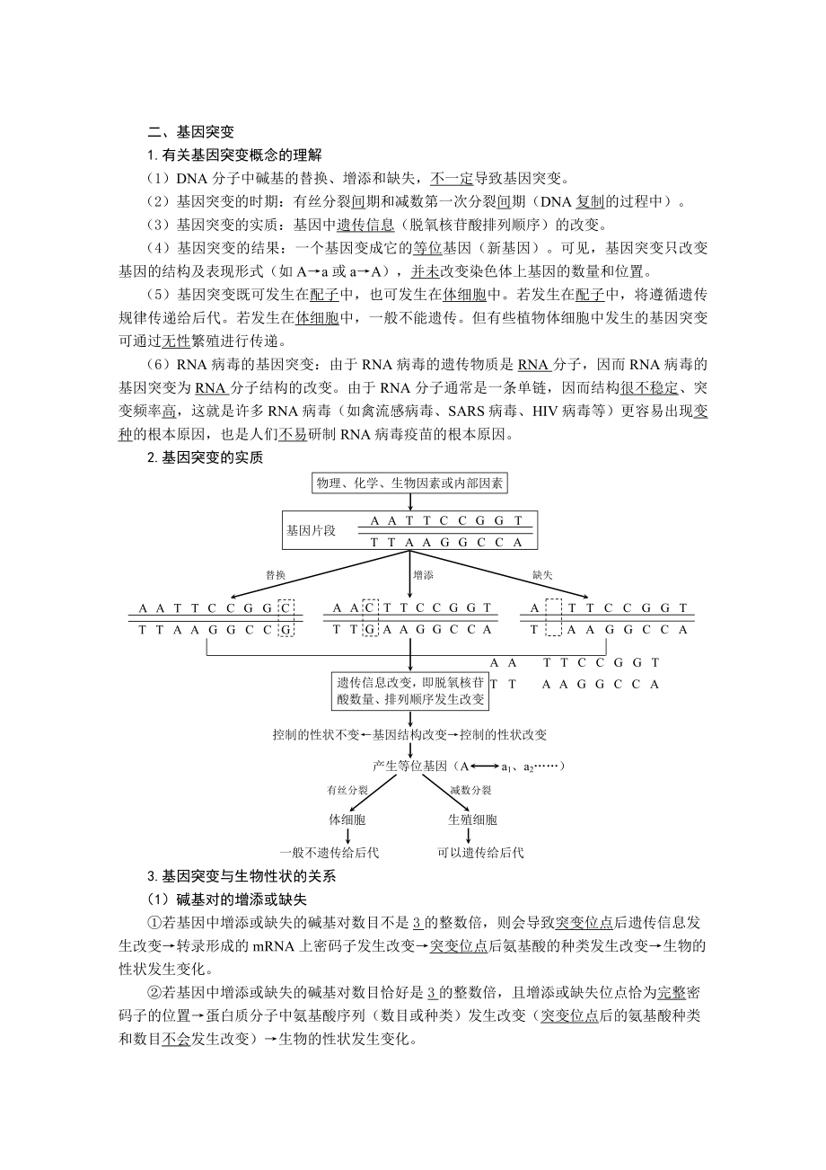 第5章基因突变及其他变异(教案).doc_第3页