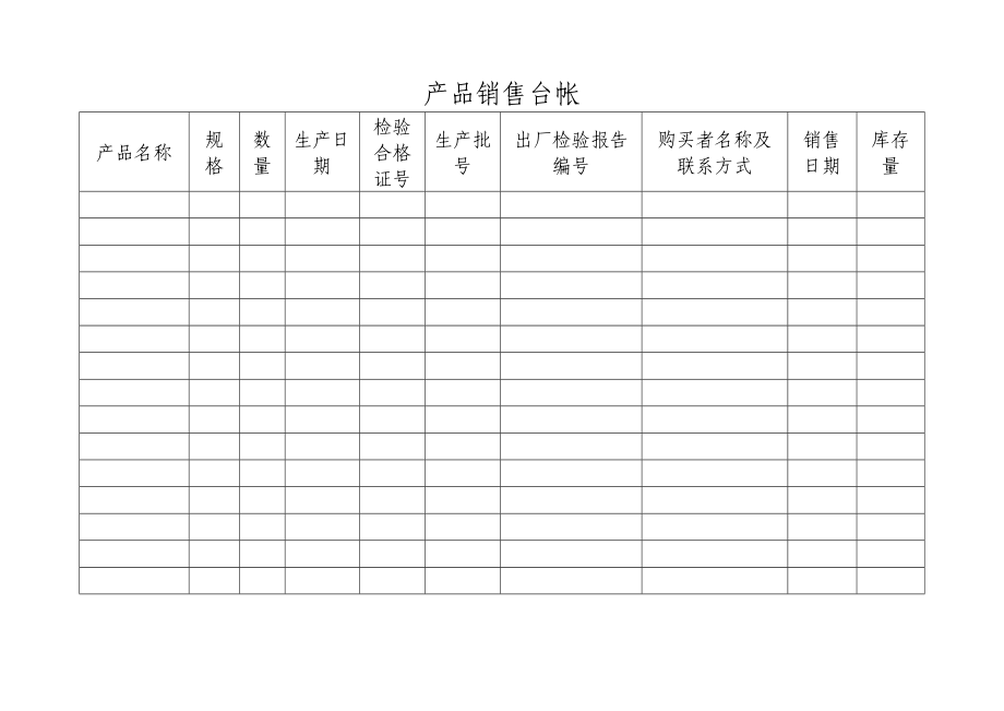 食品企业全套记录簿表格.doc_第1页