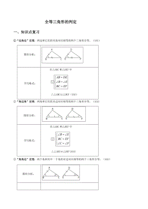 全等三角形的判定常考典型例题及练习.doc