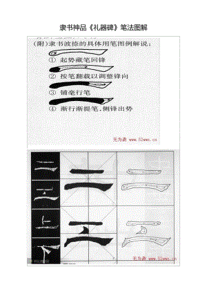 隶书神品《礼器碑》笔法图解.docx