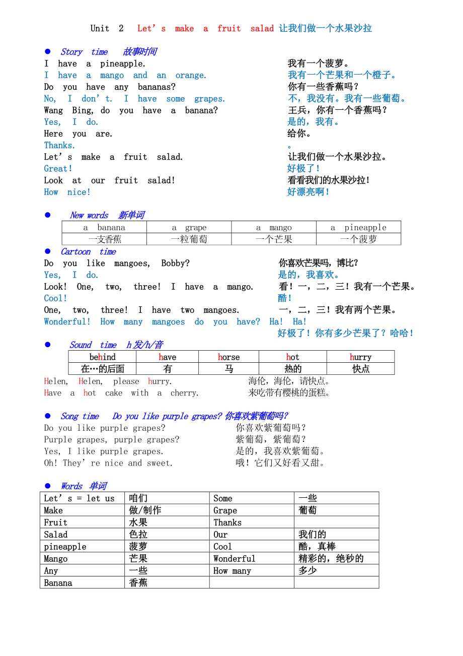 译林苏教版小学英语四年级(上册)课本内容打印版.doc_第2页