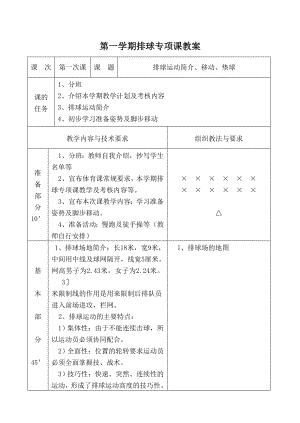 大学本科排球教案.doc