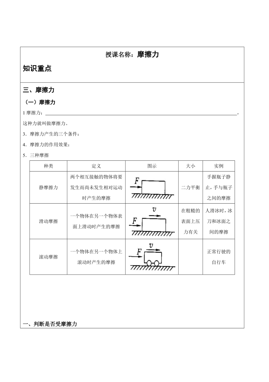 初二物理摩擦力经典分类全面解析.doc_第1页