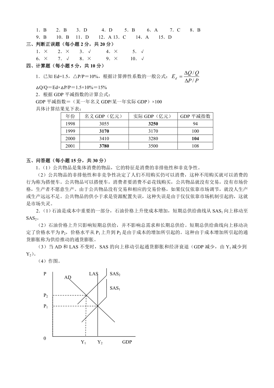 中央电大《西方经济学》试题及答案3小抄参考.doc_第3页