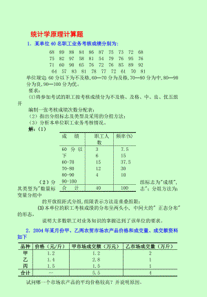 【最新】中央电大统计学原理考试小抄（完整版）电大专科统计学原理考试小抄.doc