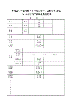 青海省农村信用社（农村商业银行、农村合作银行）.doc