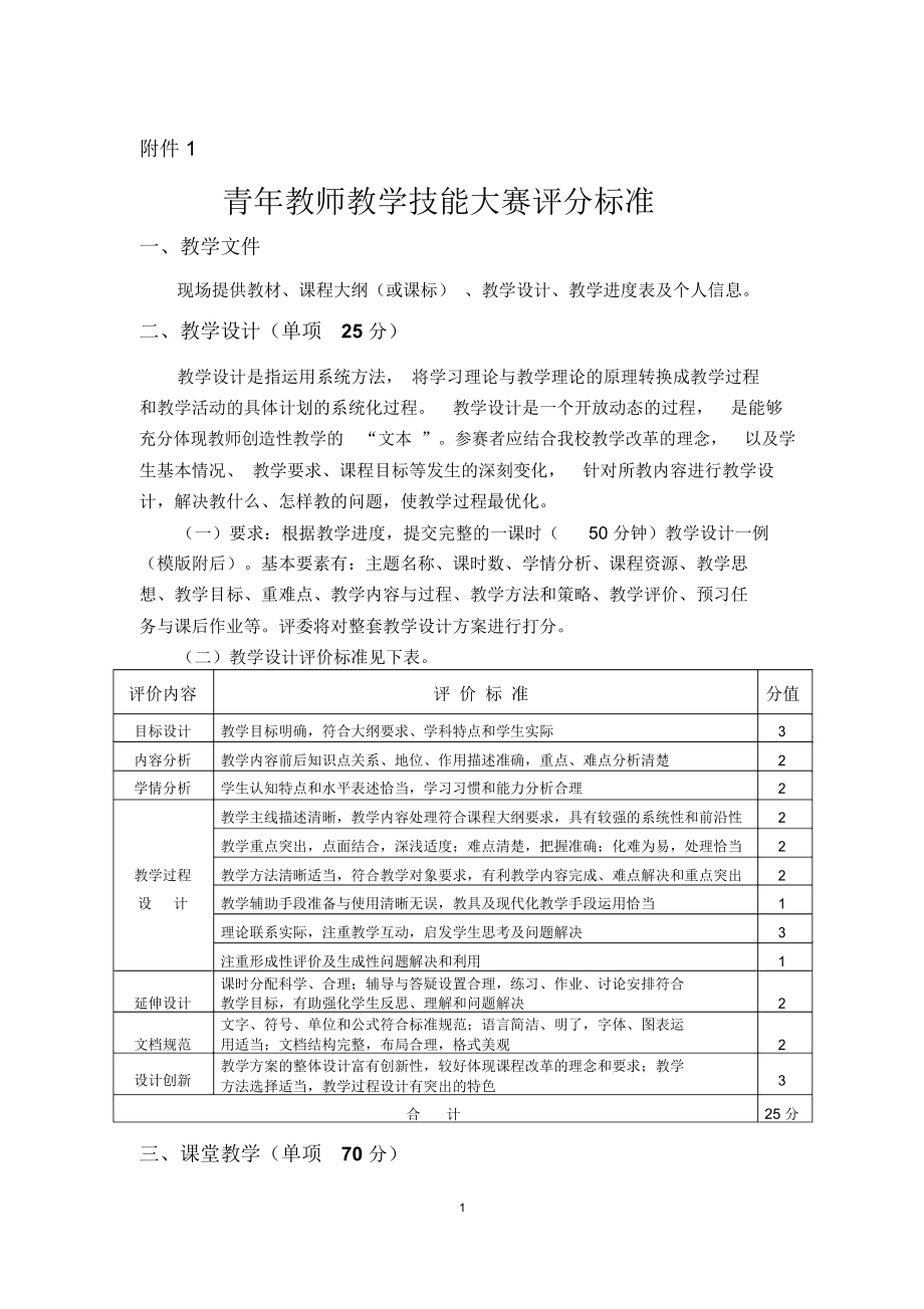 教学大赛评分标准.doc_第1页