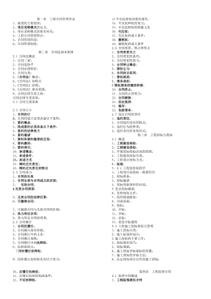 自考工程合同管理04621小抄.doc