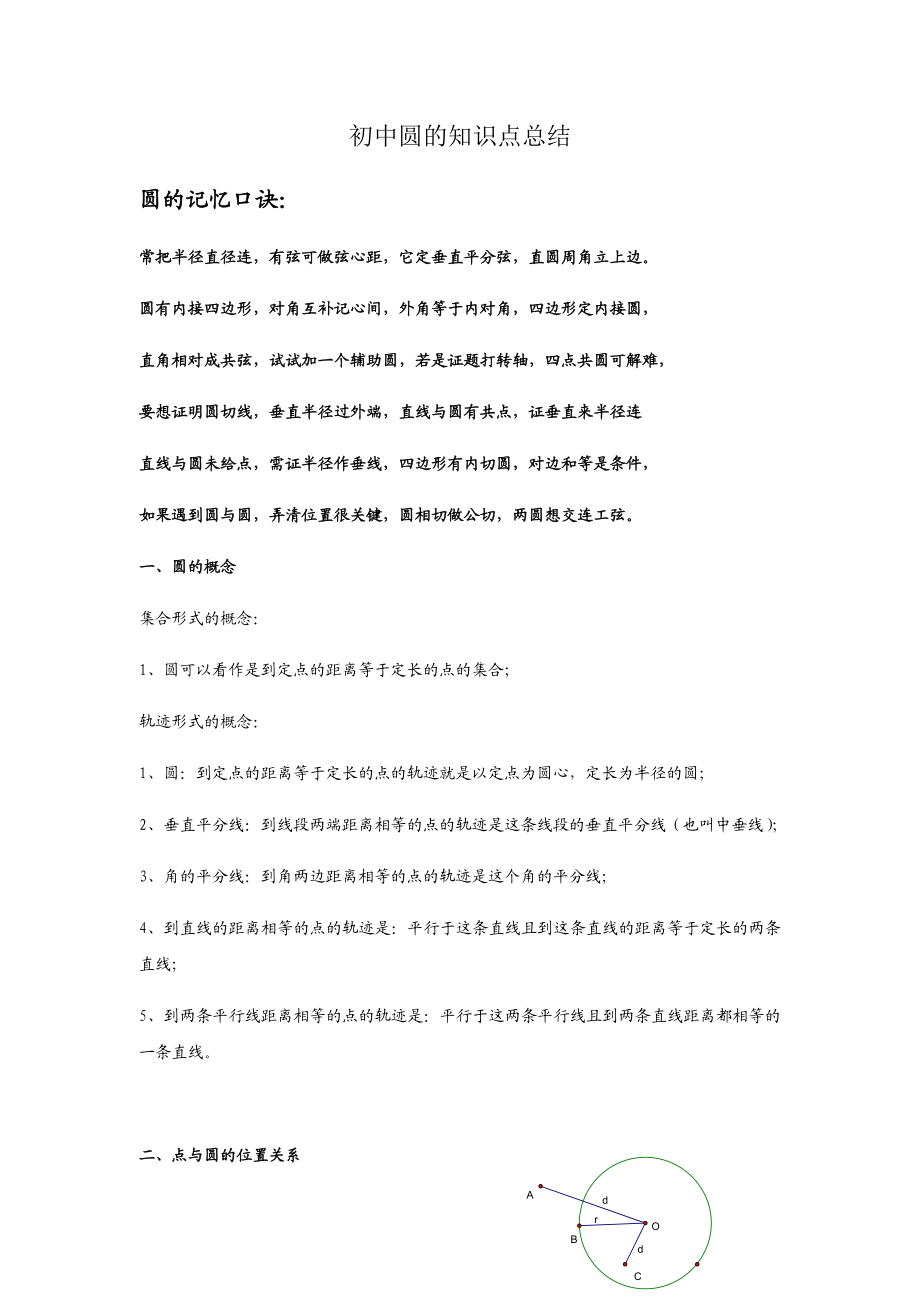 初中圆的知识点总结.docx_第1页