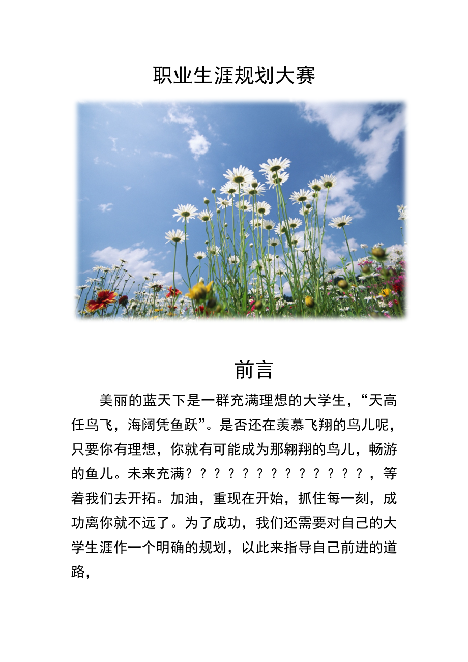湖南科技大学职业生涯规划大赛作品.doc_第1页