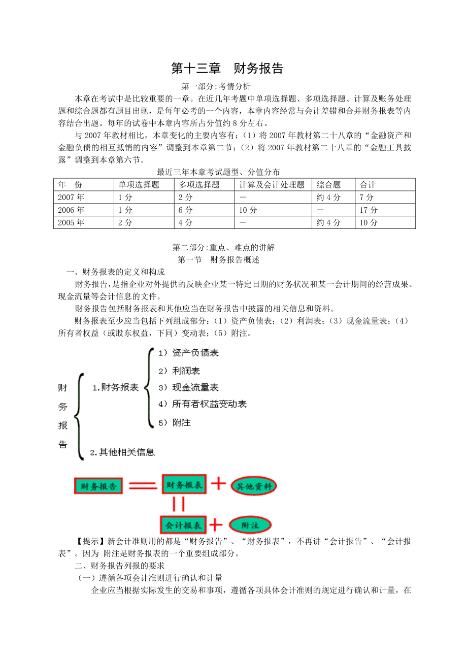 注册会计师考试《会计》教材第十三章财务报告.doc_第1页