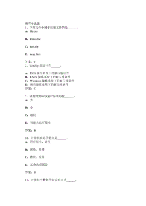 大学计算机基础题库.doc