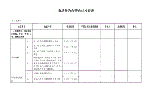 市场行为自查自纠检查表.doc