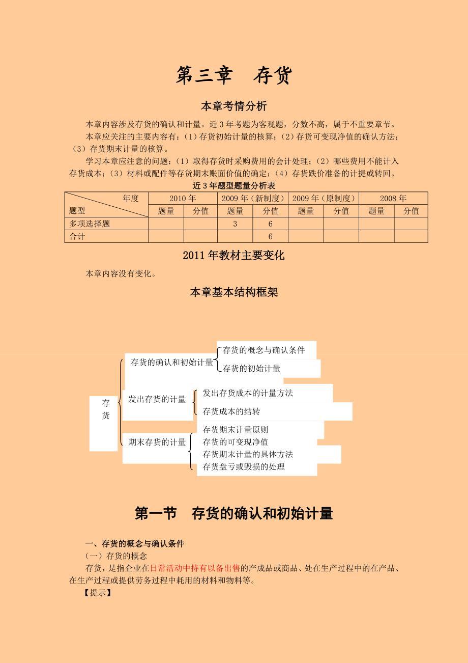 注册会计师 会计 基础班 讲义·第三章 存货.doc_第2页