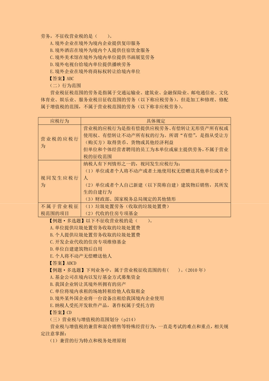 注册税务师考试 税法一· 基础班·第四章营业税.doc_第3页