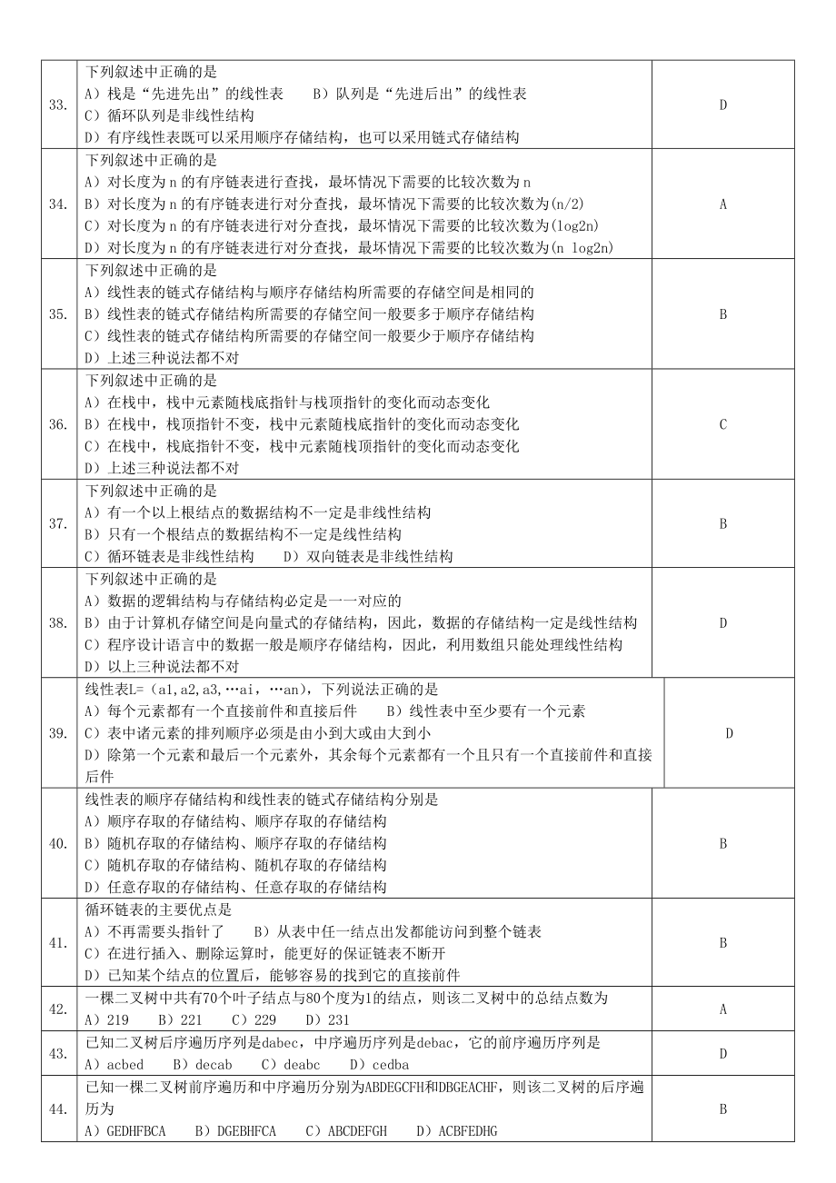 Access笔试题库打印版.doc_第3页