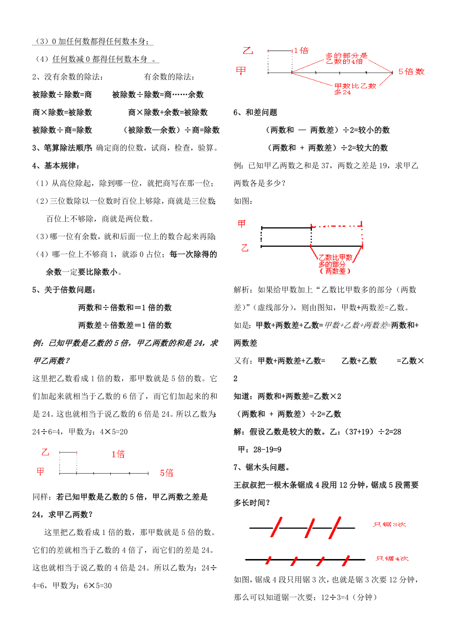 三年级下册数学期末总复习提纲及专项强化练习题.doc_第2页