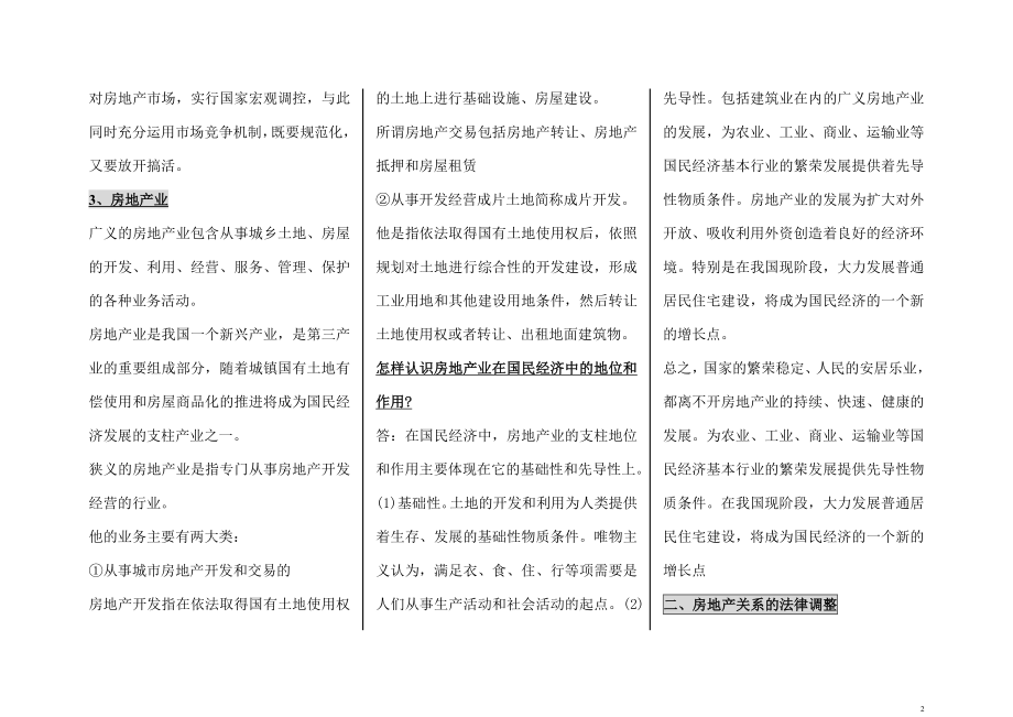 [自考]自考房地产法专业考点要点复习资料.doc_第2页