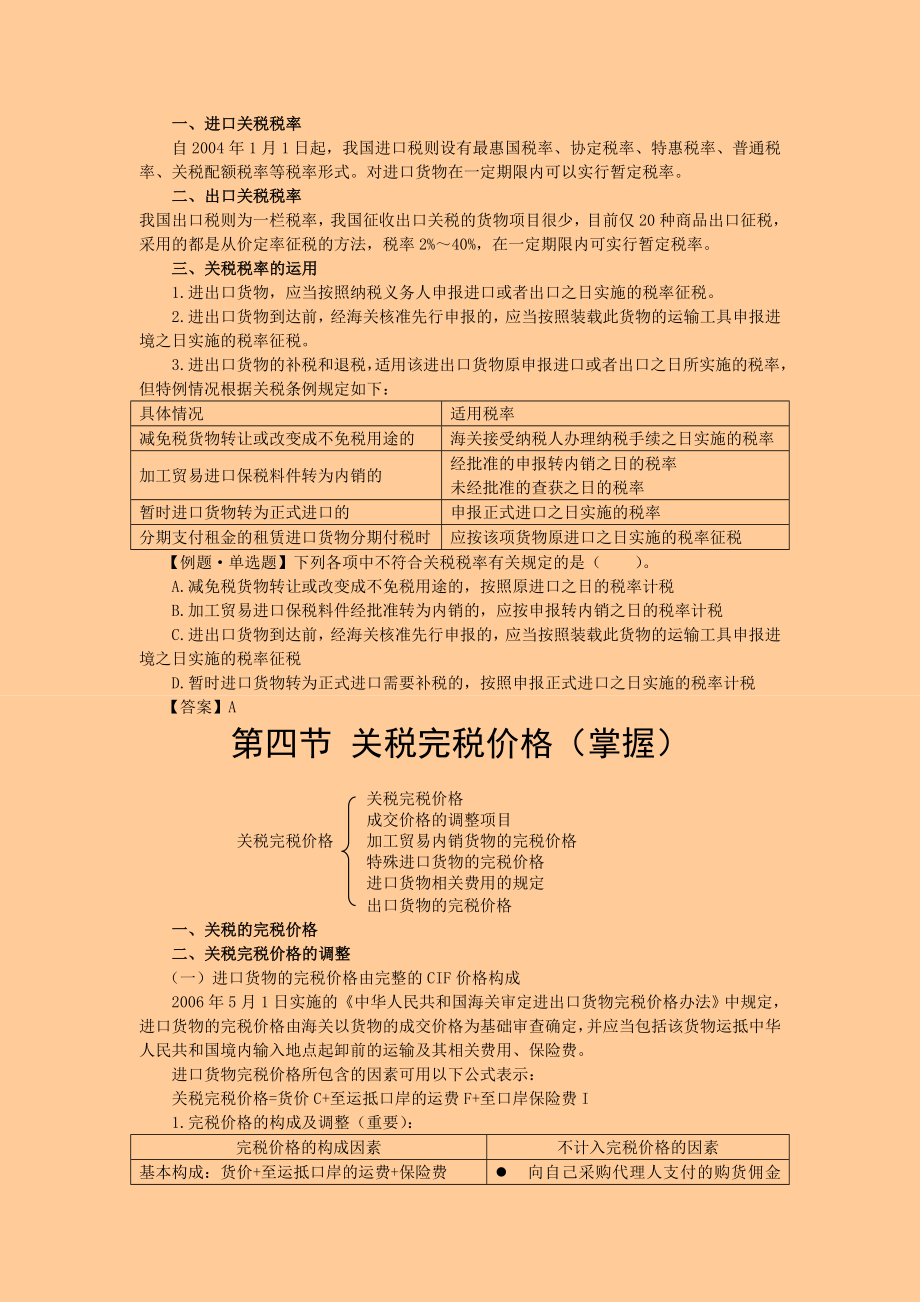 注册税务师考试 税法一· 基础班·第八章关税.doc_第3页