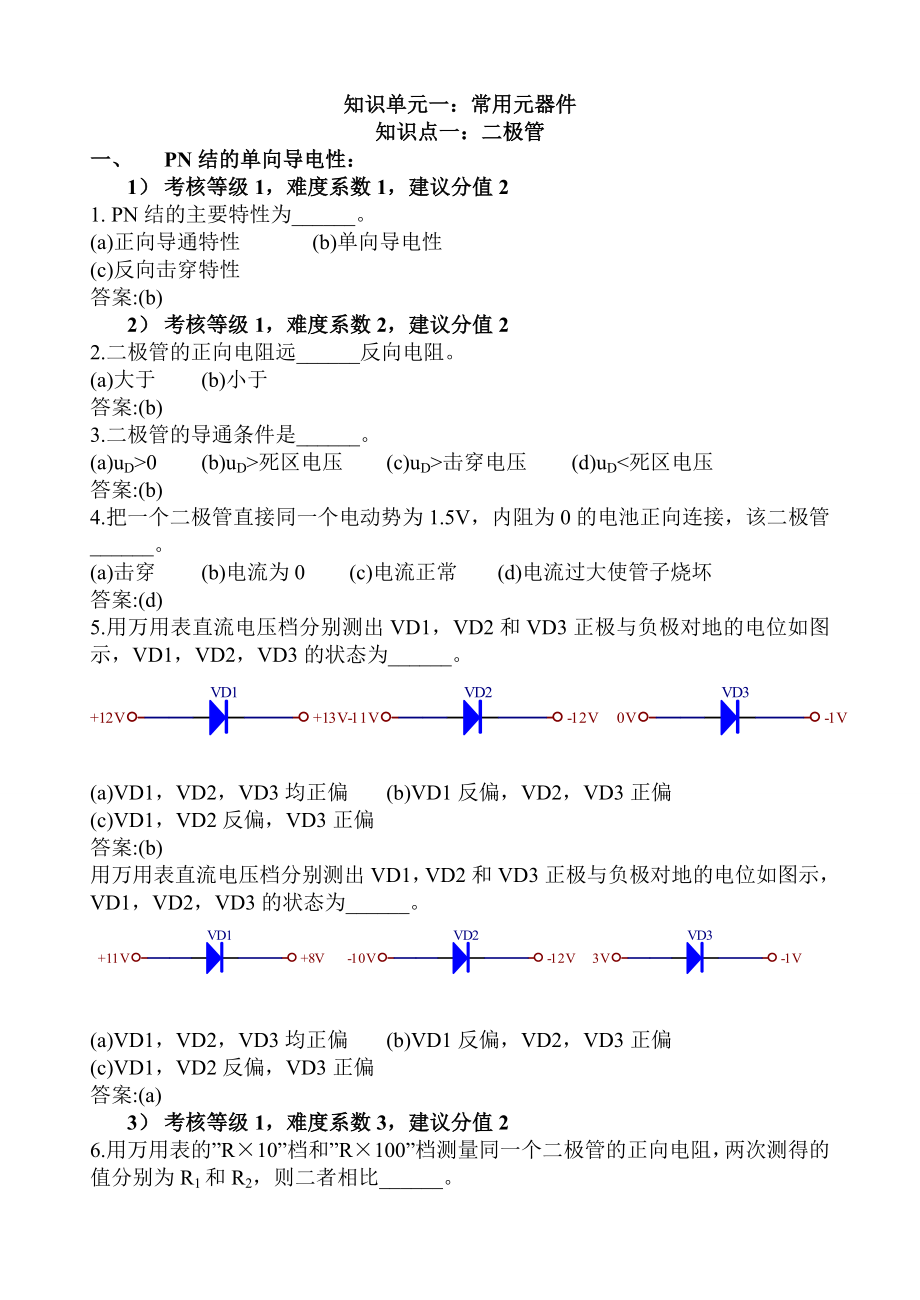 模拟电路题库(终稿)1.doc_第1页