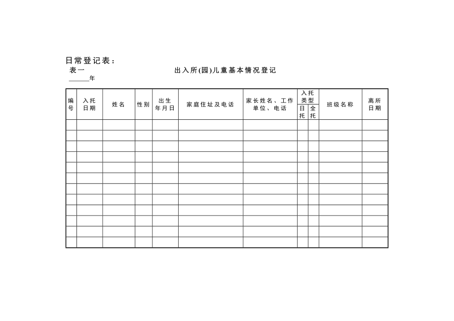 托幼机构一本十五张表格.doc_第1页