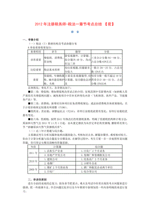 注册税务师税法一冲刺串讲 章节重点总结.doc