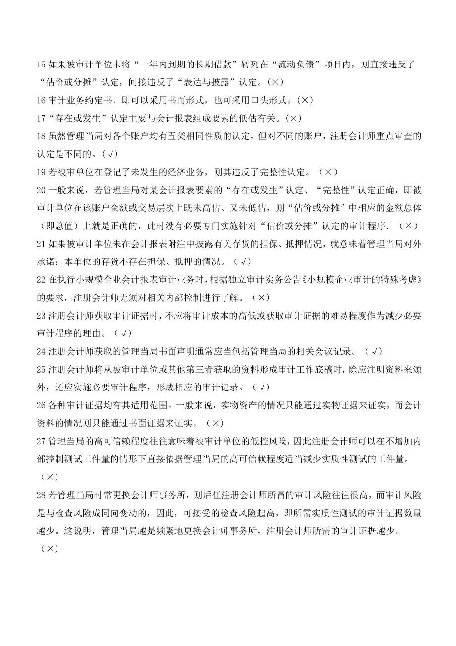 邮政储蓄银行招聘考试审计学试卷及答案.doc_第2页