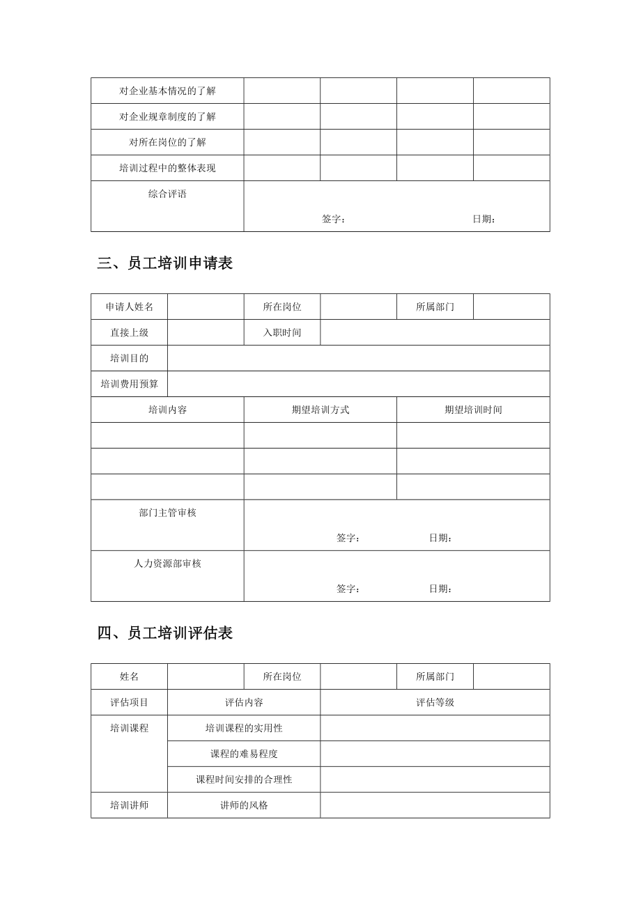 企业培训管理实用表格【共五份实用表格】.doc_第3页