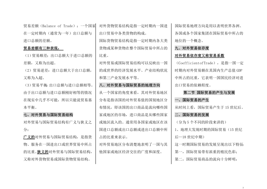 [自考]自考国际贸易理论与实务专业考点要点复习资料.doc_第3页