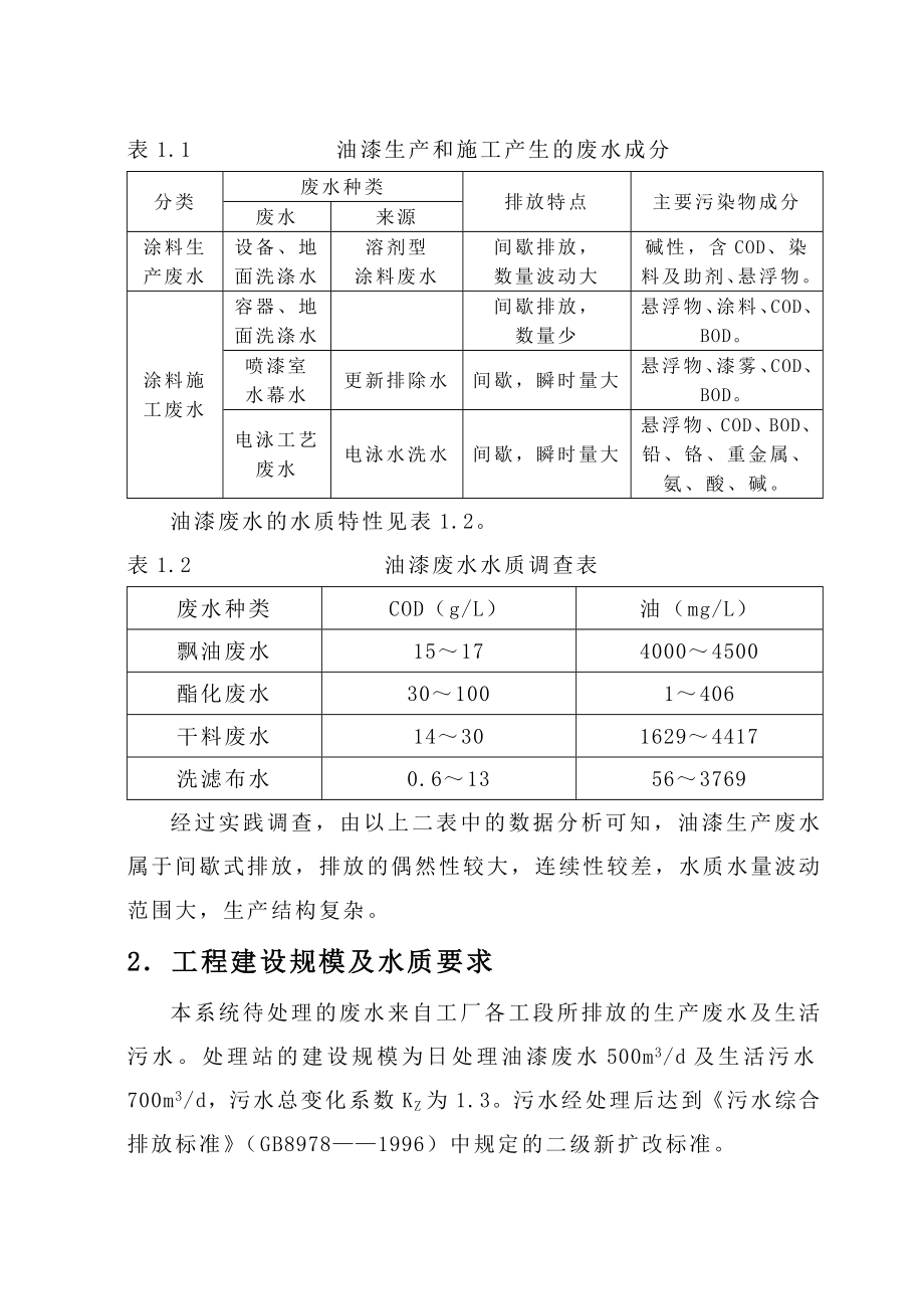 某油漆厂综合废水处理设计.doc_第2页