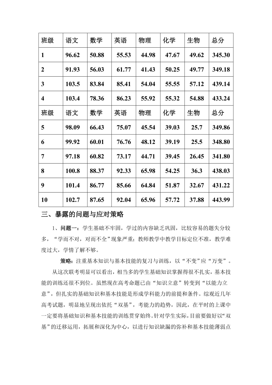 高中二级高二级期中考试质量分析.doc_第3页