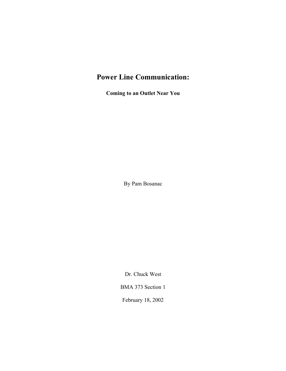 Power Line Communication.doc_第1页