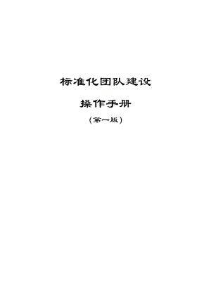 保险公司标准化团队操作手册(第一版).doc