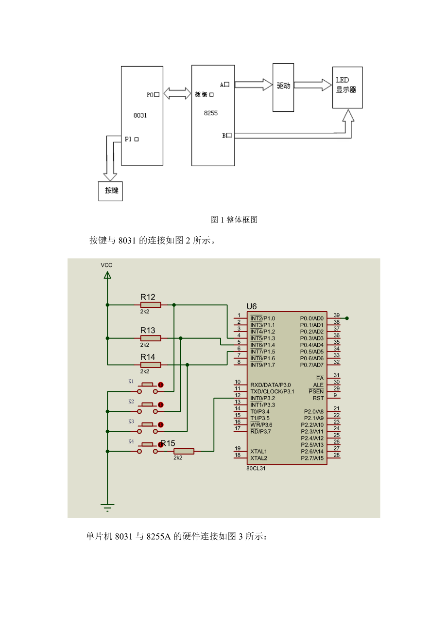 基于单片机LED显示器的数字钟设计报告.doc_第2页