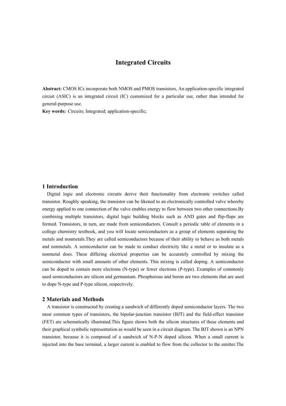 Integrated Circuits专业科技英语论文.doc_第2页