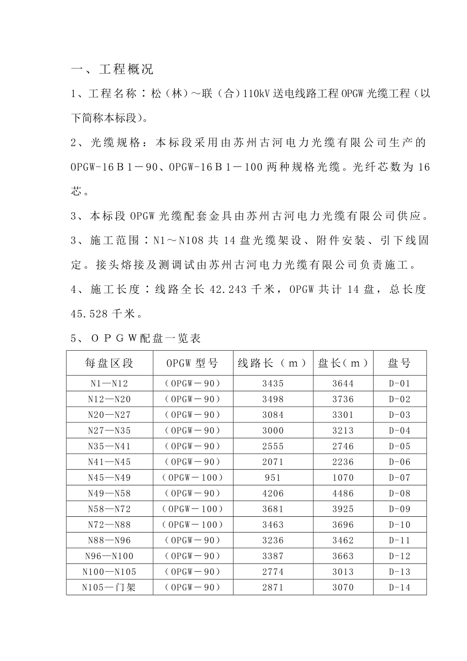 5873948838110kV输电线路工程opgw光缆施工作业指导书.doc_第3页