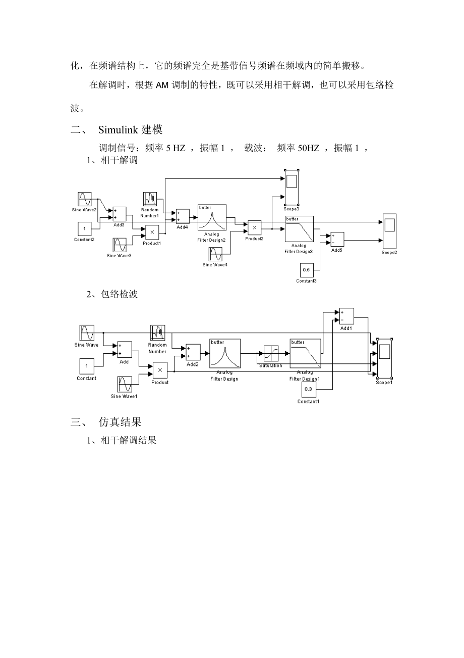 基于simulink的AM、DSB、SSB调制解调仿真.doc_第2页