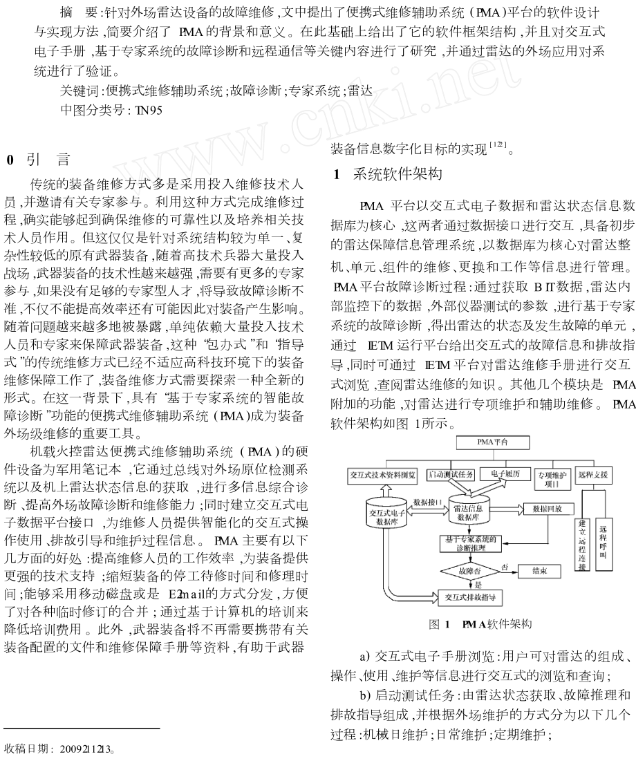 雷达便携式维修辅助系统软件设计与实现.doc_第1页