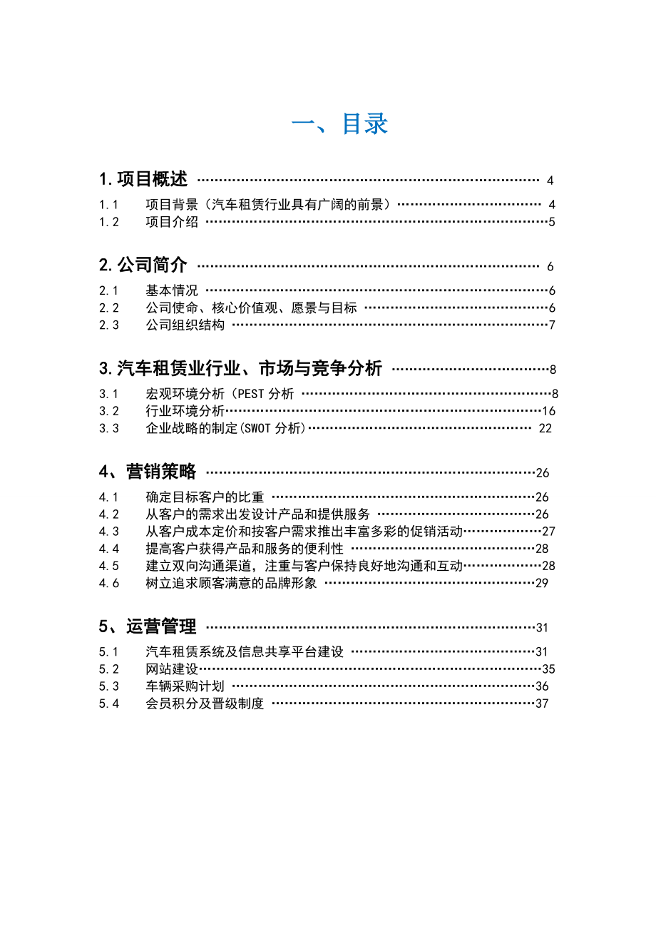 汽车租赁项目商业计划书.doc_第2页