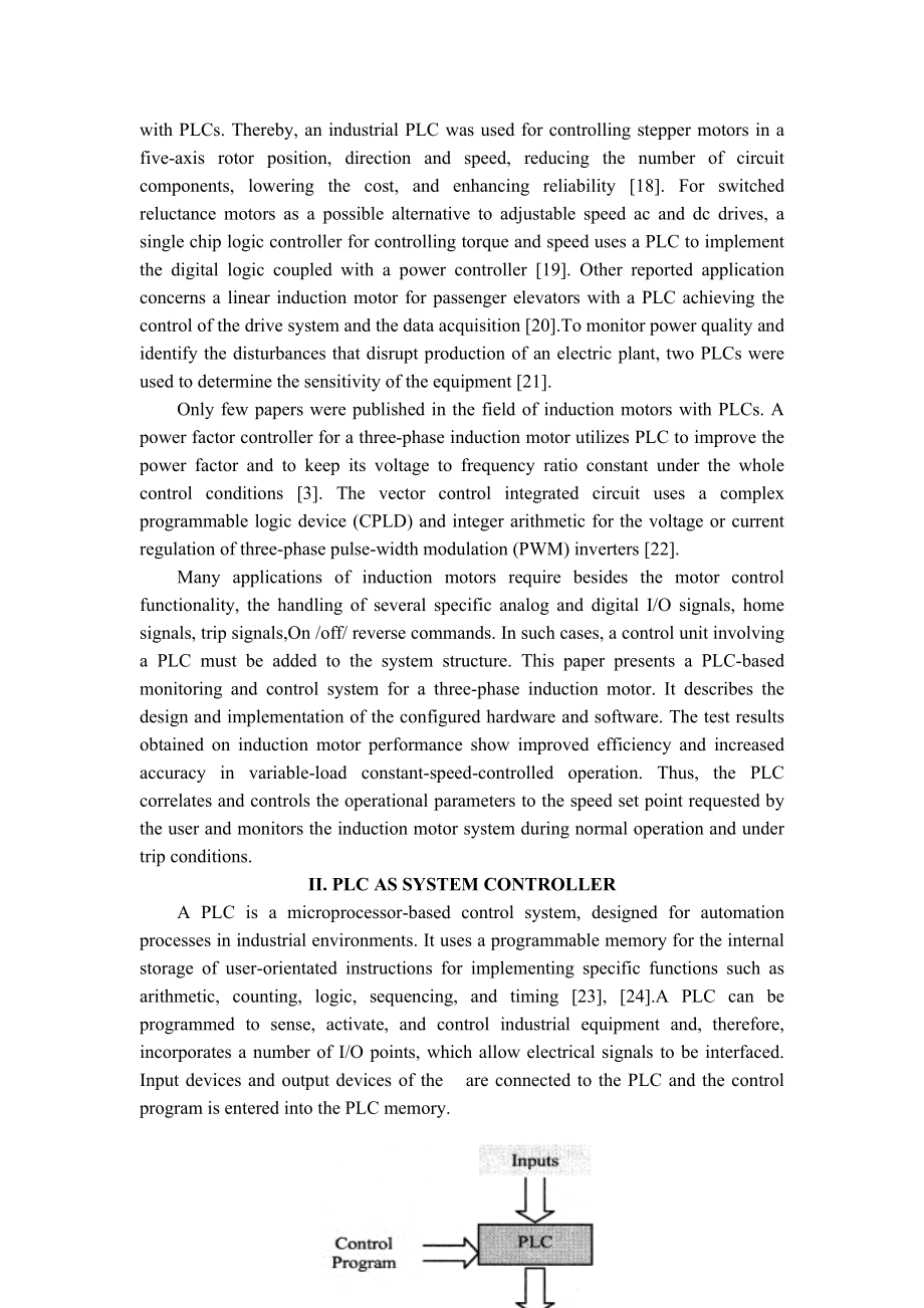 外文翻译基于PLC的异步电动机监控系统的设计及应用.doc_第2页