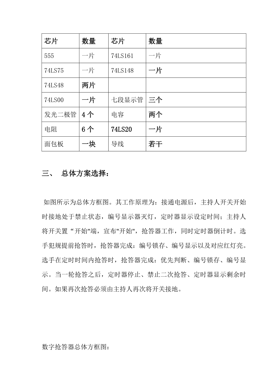 数字电路课程设计报告书数字抢答器.doc_第3页