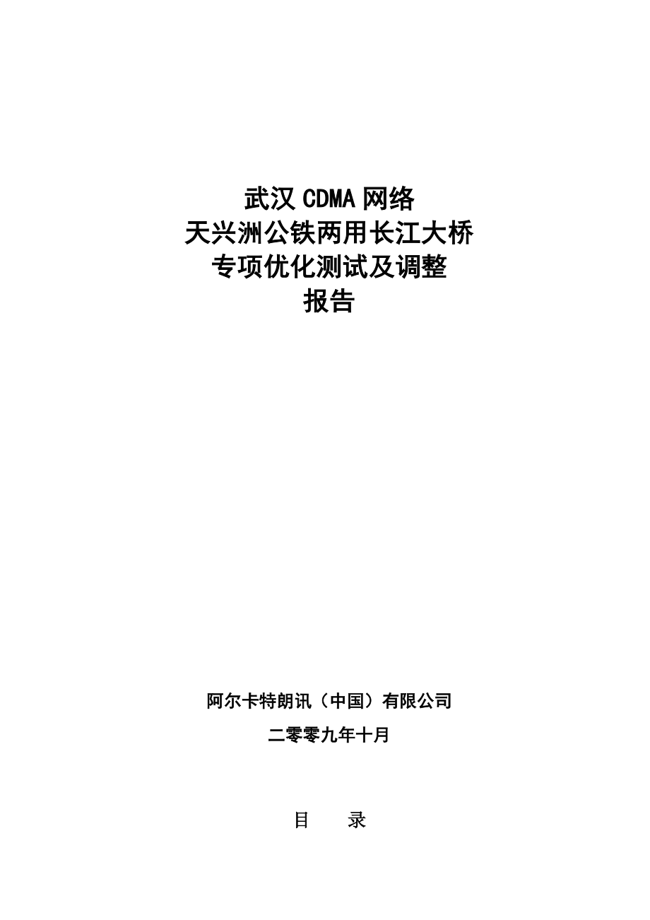 武汉CDMA网络天兴洲长江大桥专项优化调整报告.doc_第1页