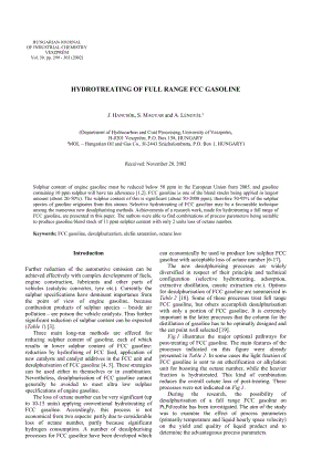 HYDROTREATING OF FULL RANGE FCC GASOLINE.doc