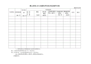 黄山学院2012级新生军训队列会操评分表.docx