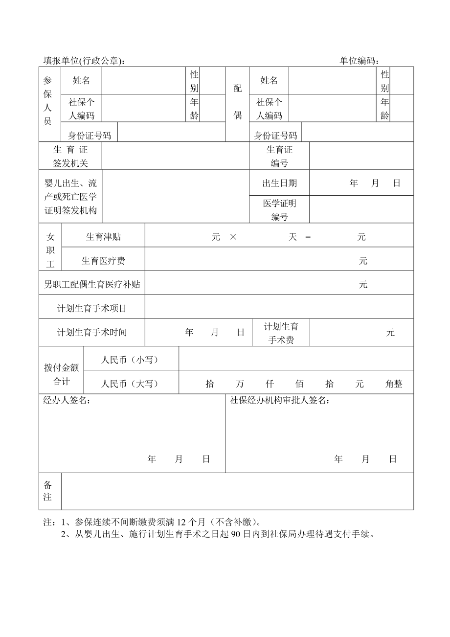 成都市生育保险待遇审批表.doc_第3页