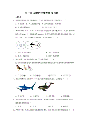 人教版生物八年级上册-第一章-动物的主要类群-复习题(包含答案).doc