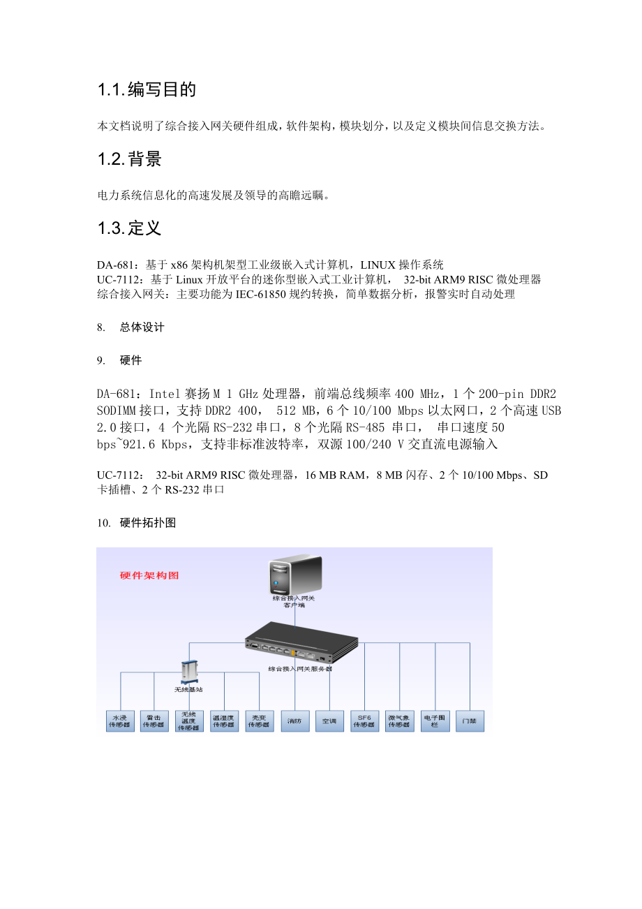 综合接入网关—概要设计说明书V1.1.doc_第2页