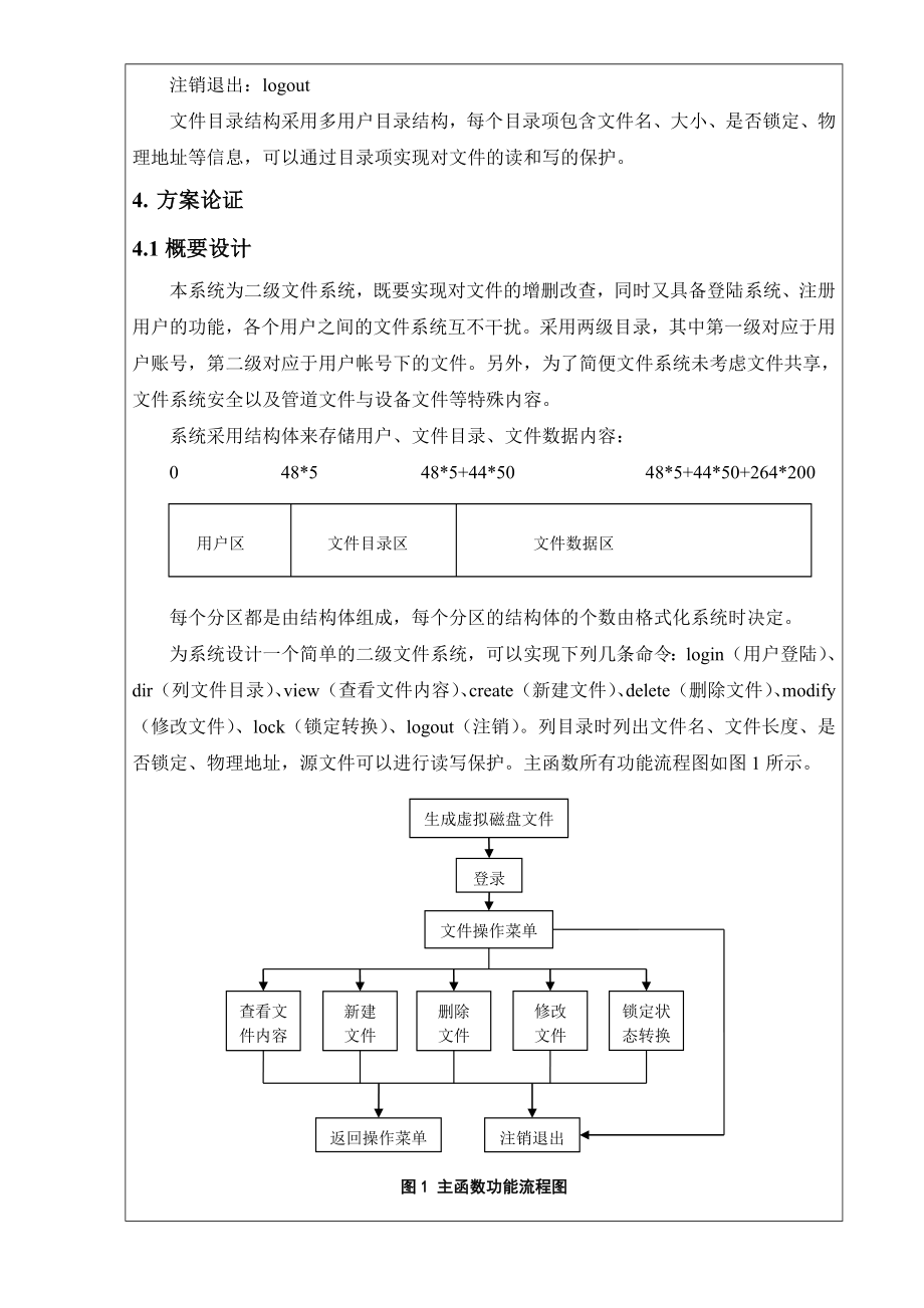 简单多用户文件系统操作系统课程设计.doc_第2页