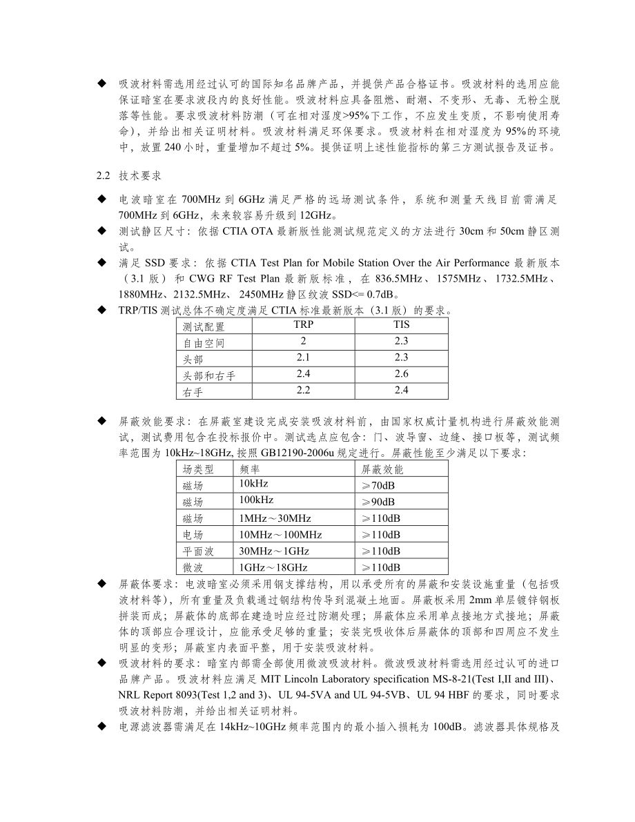 OTA暗室及仪器需求一览表及技术规格.doc_第2页