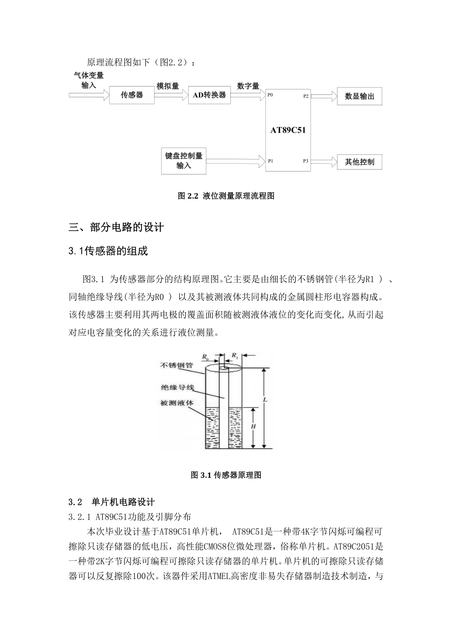 毕业设计基于AT89C51单片机的电容式液位检测系统的设计.doc_第2页